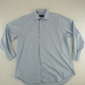 David Donahue 100% Cotton Long Sleeve Dress‎ Shirt Mens 17 32/33